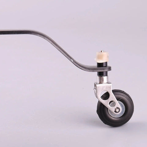 Carbon Fiber Tail Wheel Landing Gear Assembly Kit For Gas Powered RC Airplane with PU Tire, side view