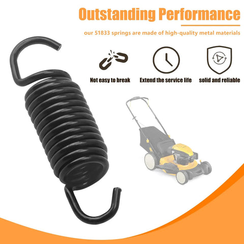 Heavy Duty Gear Extension and Tension Spring Set for Cub Cadet Zero Turn Mowers 51833 2 Pack Replacement Fits RZT L42 L50KW