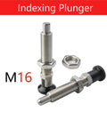 Dead Nuts Accurate M16 Stainless Steel Indexing Plunger Bolt With Nut for CNC woodworking assembly and jigs.