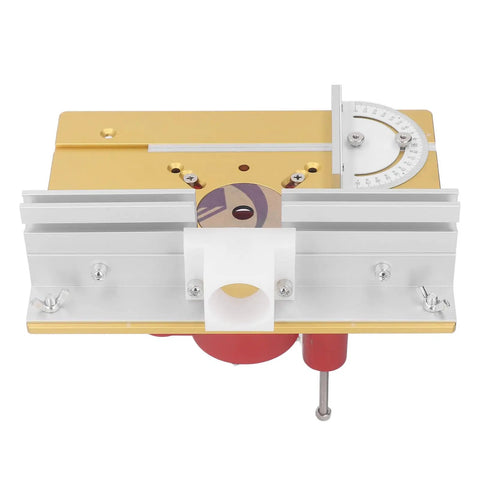 Precision Router Table Lift System Height Adjustment Base With Insert Plate And Sliding Ruler for wood milling, aluminum build.