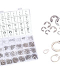 327Pcs E Clips Circlip Retaining Rings Kit With 24 Sizes From 1.2mm To 10mm Includes External C Clips Snap Rings 304 Stainless Steel External Retaining Rings Heavy Duty Tool Set For Machinery Automotive DIY