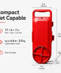 Ditch The Laundromat Grind With This Portable Bucket Washer featuring a red compact design for easy storage, 17 x 6 x 7 in.