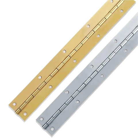 Heavy Duty 304 Stainless Steel Piano Hinge For Cabinets And Furniture, Multiple Inch Size Options, Gold and Silver Hinges