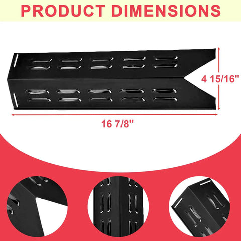 Heat Plate Replacement Parts For Outdoor Gourmet And Royal Gourmet Gas Grills Porcelain Steel Heavy Duty Upgrade dimensions shown