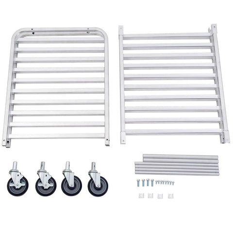Heavy Duty 20 Tier Aluminum Bakery Rack That Rolls Real Smooth Lockable Caster Cooling Trolley Cart For Baking Donuts And Bread Total Kitchen Upgrade For Serious Pros