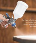Top Shelf Aluminum Alloy Pneumatic Paint Sprayer With 1.4mm Nozzle, ergonomic grip, and 600ml cup, ideal for smooth coatings.