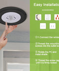 Installing 10 Inch Flush Mount LED Ceiling Light 2 Pack 2200 Lumens 24W Equivalent Three Color Temperature Options 3000K 4000K 5000K