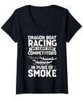 Dragon Boat Racing T Shirt For Women Weekend Warrior Racer Dragon Boat Rider V Neck Lightweight Tee with race graphic