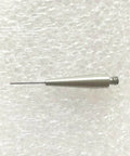 M2 CMM probe with carbide stem and 0.5mm ball, 20mm length, threaded rear, side view