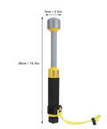 Waterproof Handheld Pulse Induction Metal Detector with Pinpointer Probe, Vibration Alarm and LED Light, 38cm length