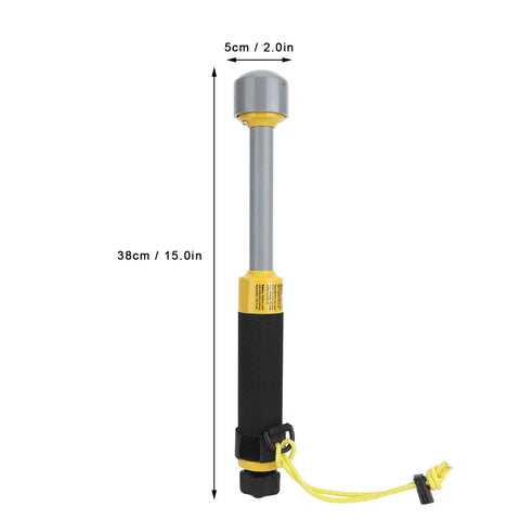 Waterproof Handheld Pulse Induction Metal Detector with Pinpointer Probe, Vibration Alarm and LED Light, 38cm length