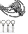 Wall Mounted Yoga Rope Kit For Deep Stretching And Spinal Mobility Posture Support Back Shoulder Hip Tension Relief Home Or Studio Practice Easy Setup Pro Grade Durable Anchor System, purple rope and steel anchors