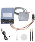 Beast 5000W Portable Spot Welder for 18650 Battery Packs with foot pedal and accessories displayed