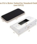 Corner Mount Power Distribution Box In White Nylon Slim Fit With Heavy Duty Metal Housing Pre Drilled Holes And Compact Wall Mount