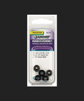 Packaging of 61521 Black Grommet Three Sixteenth Inch Inner Diameter Three Eighth Inch Outer Diameter Made In Canada.