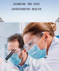 Scientists wearing 2 Pairs Dustproof And Splashproof Louvered Safety Goggles For Construction, Lab, And Chemistry Use