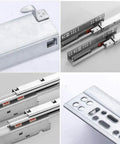 Soft Close Undermount Drawer Slides With Full Extension And Heavy Duty 40Kg Capacity concealed full extension glides for storage.