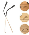 4 Pack Double Tooth Metal Glasses Arms Replacement Flexible Eyewear Temple Legs For Sunglasses Repair Gold Tone