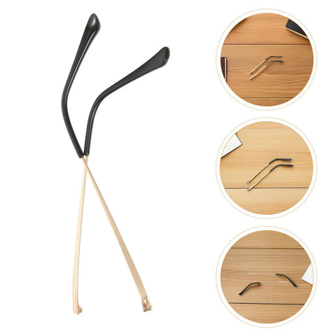 4 Pack Double Tooth Metal Glasses Arms Replacement Flexible Eyewear Temple Legs For Sunglasses Repair Gold Tone