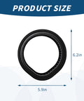 Top view of 12-579 High Flow Motorcycle Air Cleaner Washable Teardrop Filter with 6.2in height and 5.9in width for Harley carburetors.