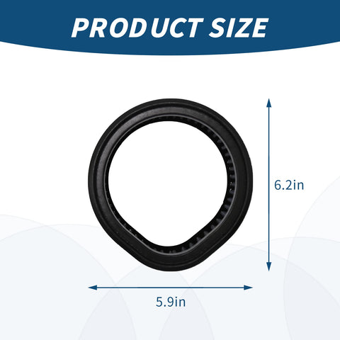 Top view of 12-579 High Flow Motorcycle Air Cleaner Washable Teardrop Filter with 6.2in height and 5.9in width for Harley carburetors.