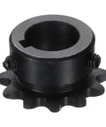 12 Tooth Chain Roller Sprocket B Type With Three Quarters Inch Bore Keyway And Set Screws Carbon Steel Black Oxide Finish