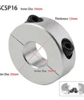Top Tier Aluminum Double Split Shaft Collar Fixed Locking Set Screw Ring 1 Piece 16mm 6 To 20mm Adjustable High Strength Material Easy Install Industrial Machinery Home Shop Garage Projects Rock Solid Performance No Fuss Item Solves Problems Fast, 16mm aluminum split shaft collar with set screws, 35mm outer dia