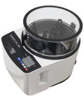110V Lab Planetary Ball Mill Grinder with LED lamp and safety cover, compact design for fine powder and soil sample grinding.