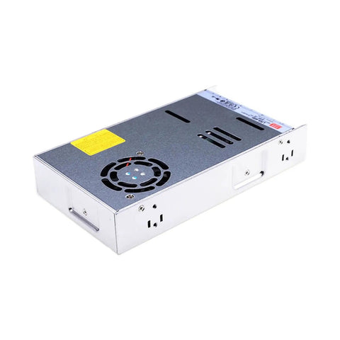 Built Tough Industrial Power Supply 600W 12V 50A with a metal casing and cooling fan, designed for CNC spindles and motor drivers.