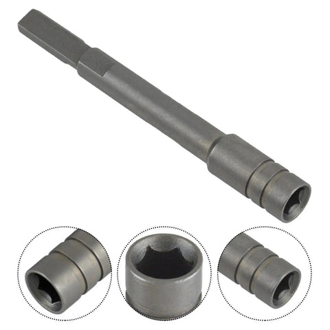 Adapter For Driver With 83mm Reach, Compact DIY Multitool Accessory, Easy In Out Quick Connect, gray finish, steel tool