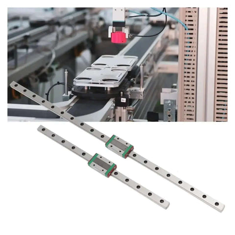 Get This High Precision Mgn12 Linear Guide Rail Kit With Mgn12h Sliding Block For Smooth 3D Printer Builds And CNC Machine Tool Upgrades Featuring Bear Steel Hardness.. silver MGN12 rail kit with two sliding blocks for 3D printer CNC motion