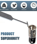 Universal Cigarette Lighter Socket Replacement With Removal Tool Fits Most Cars, Durable Heat Resistant Base, shown with tool.