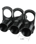 3 Way Shop Vac Splitter With Blast Gates For Ridgid 2.5 Inch Wet Dry Vacuum Dust Collection Adapter, 1.18in diameter, black construction.