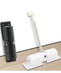 Heavy Duty Surface Mounted Automatic Door Closer For Indoor And Outdoor White Doors Easy Install Adjustable Spring Tension