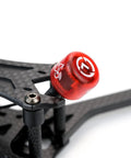 Cherry2 5.8G FPV Antenna MMCX RHCP 83mm for FPV Quadcopter Racing Drone mounted on a carbon frame with laser metallized elements.
