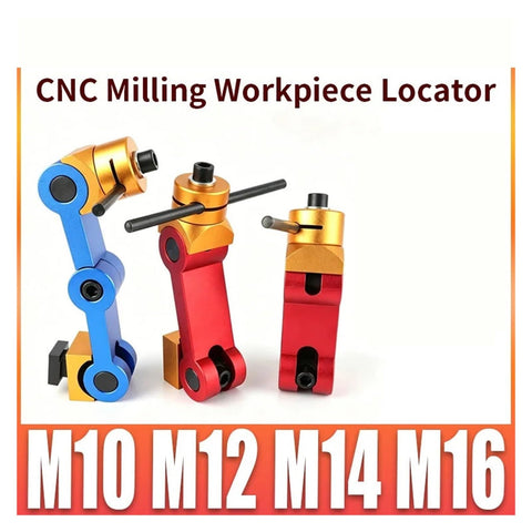 Heavy Duty Adjustable Cnc Mill Positioner With Sick Precision Workpiece Stop And Rock Solid Milling Locator Tool For Lathe And Shop Floor Machining Tasks Long M12 Base, showcasing colorful locators designed for CNC milling tasks.