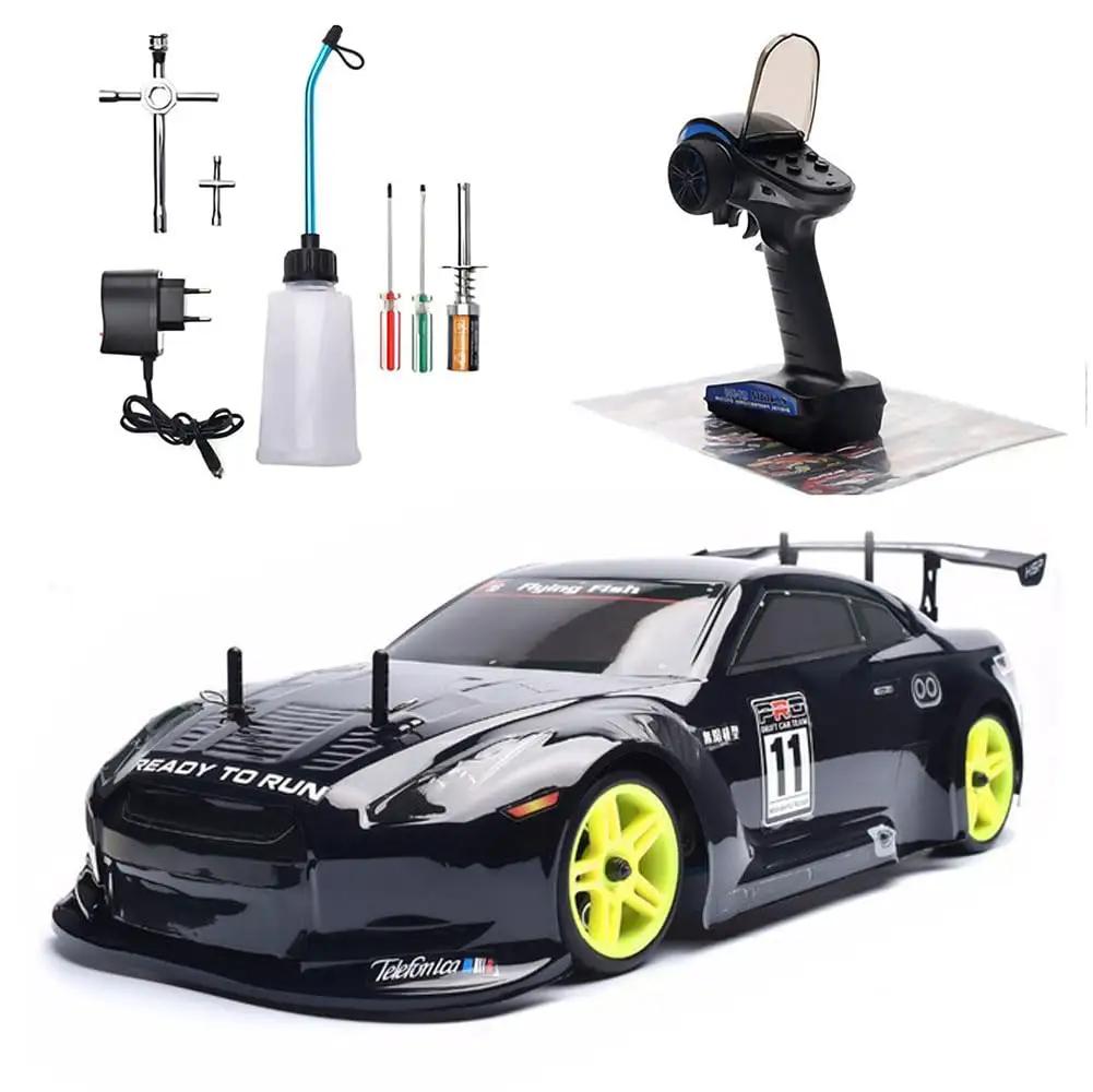 ホビーラジコン Rc car nittro Nitro RC Car 1/10 Scale 4WD Drifter Black ✓