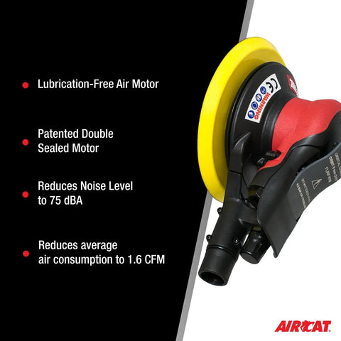 Self-Vacuum Orbital Palm Sander With Anti-Vibration Air Motor Ultra Low Noise DBA 11,000 RPM Double-Sealed Lubrication-Free Design