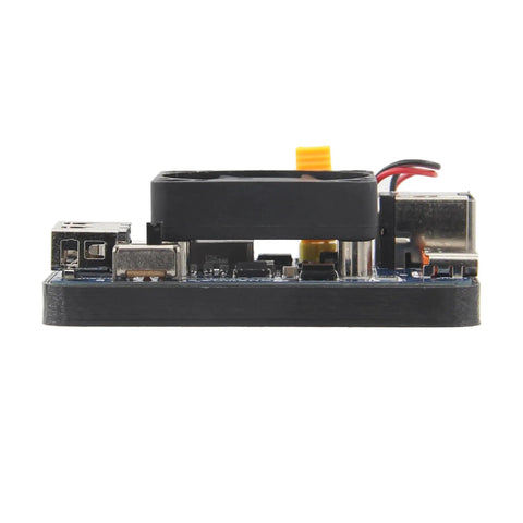 Side view of Dual PD Power Supply Module With Cooling Fan 9 To 24V To 5V 5A Step Down Converter Expansion Board For Raspberry Pi 5 USB C PD Input