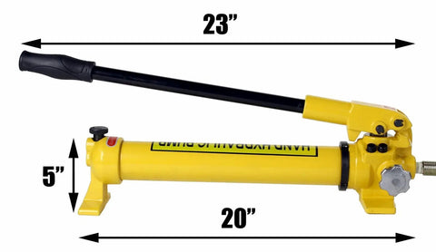 Pro Grade Two Speed Hydraulic Hand Pump Delivering Bone Hard Pressure For Grease Monkey Maintenance Duties Featuring Rapid Cycle Valves And Threaded Hose Connectors With Spare Seals