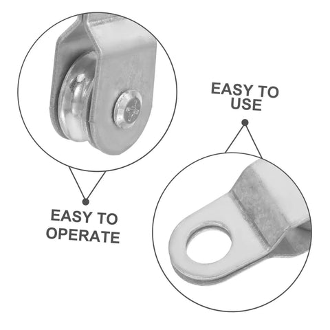 Beefy 12 Pack 6mm Rope Pulley Blocks With Swivel Bearings For Lifting And Load Handling, cable guide wire pulley with aluminum shell, easy to use