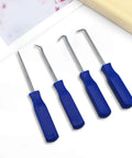 4 Piece Hook And Pick Tool Set Pro Grade Stainless Steel With PVC Ergonomic Non Slip Handles For Coffee Machine Repair And Espresso Machine Maintenance O Ring Gasket Disassembly Hand Tools