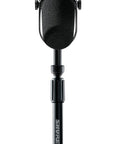 Front view of MV7 Plus Podcast Dynamic Mic With Stand, USB-C And XLR Outputs, OBS Certified, Auto Level, LED Touch Panel, Digital Pop Filter