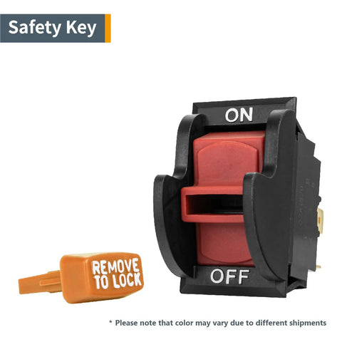 Straight Up Heavy Duty Plug And Play Dual Voltage Safety Toggle Switch 16 Amp On Off with safety key for workshop machinery.