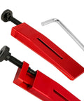 Heavy Duty Brake Tool For Sram Hydraulic Disc Calipers With 1.1 Inch CNC Aluminum Piston Reset Expander Adapter, red design.