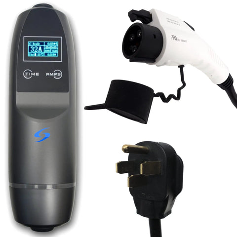 Nema 14-50 To 5-15P EV Charger Adapter Cord, 12 Inch Portable Electric Vehicle Charging Cable with LED display.