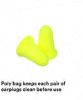 Heavy Duty Foam Ear Plugs For All Day Comfort Uncorded Disposable NRR 33 Ear Protection For Drilling Grinding Machining