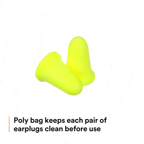 Heavy Duty Foam Ear Plugs For All Day Comfort Uncorded Disposable NRR 33 Ear Protection For Drilling Grinding Machining