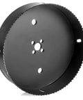 Six And Five Eighths Inch Hole Saw With Heavy Duty Arbor Bi Metal Hss Teeth showcasing smooth cutting edge design
