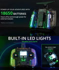 Pocket Hall Gimbal Transmitter Remote Control For RC Drones And Models with LED lights and battery slots, ultra lightweight.
